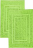 NatureMark Katoenen bad- en douchematjes, set van 2 stuks, 50 x 80 cm, appelgroen