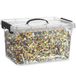 Boland Confetti in kunststof opslagbox - 2 kilo - multicolor snippers - papier - rondjes - versiering
