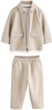 Next Jongens 3-delige set met net jasje, top en broek - Wit