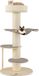 COSTWAY Arbre à chat 120cm, bois, arbre à chat avec hamac, 3 plateaux, tapis en sisal et poteau griffoir. Petit meuble pour chat, arbre d'escalade, gris, couleur naturelle