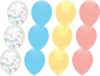 Haza Ballonnen - pastel kleuren mix verjaardag/thema feest - 12x stuks