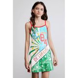 Desigual korte zomerjurk met print - rood