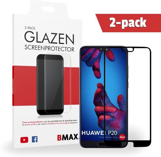 BMAX 2-pack Huawei P20 Screenprotector - Tempered Glass