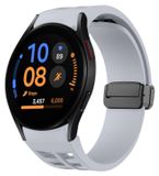 Wigento Samsung siliconen horlogeband met magnetische sluiting, lichtgrijs