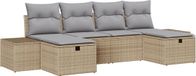 vidaXL Tuinbank Set 2-zits Beige Polyrotan