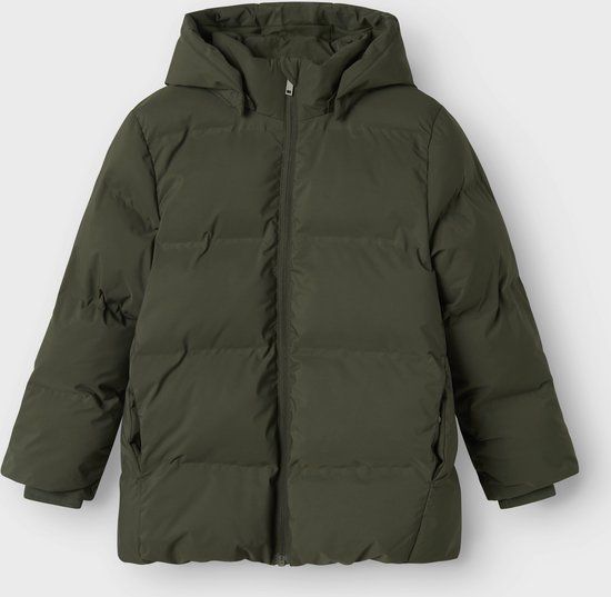 NAME IT Musk Puffer Winterjas Junior - Maat 140 - Donkergroen - Unisex