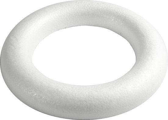 Creotime Styropor Model Ring - 35 cm - Wit