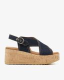 VIA VAI Sissel Capri Sandalen - Met Sleehak - Blauw - Maat 40
