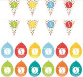 Haza - Verjaardag 5 jaar feestartikelen pakket vlaggetjes/ballonnen