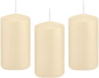 Trend Candles Cilinderkaars/stompkaars - 10x - cremewit - 5 x 10 cm - 23 branduren