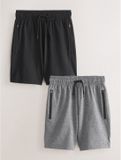 Next - Jongens - Verpakking van 2 lichtgewicht sportshorts - Zwart