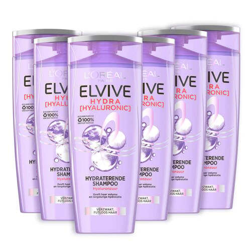 L'Oréal Paris L'Oréal Paris Elvive Hydra Hyaluronic hydraterende shampoo - 6 stuks voordeelverpakking