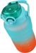 Foxter 2572 Bouteille d'eau avec programme quotidien d'hydratation 1500 ml bleu-rose