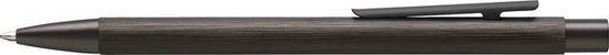 Faber-Castell NEO slim balpen - aluminium gun metal - M (Medium) - zwart