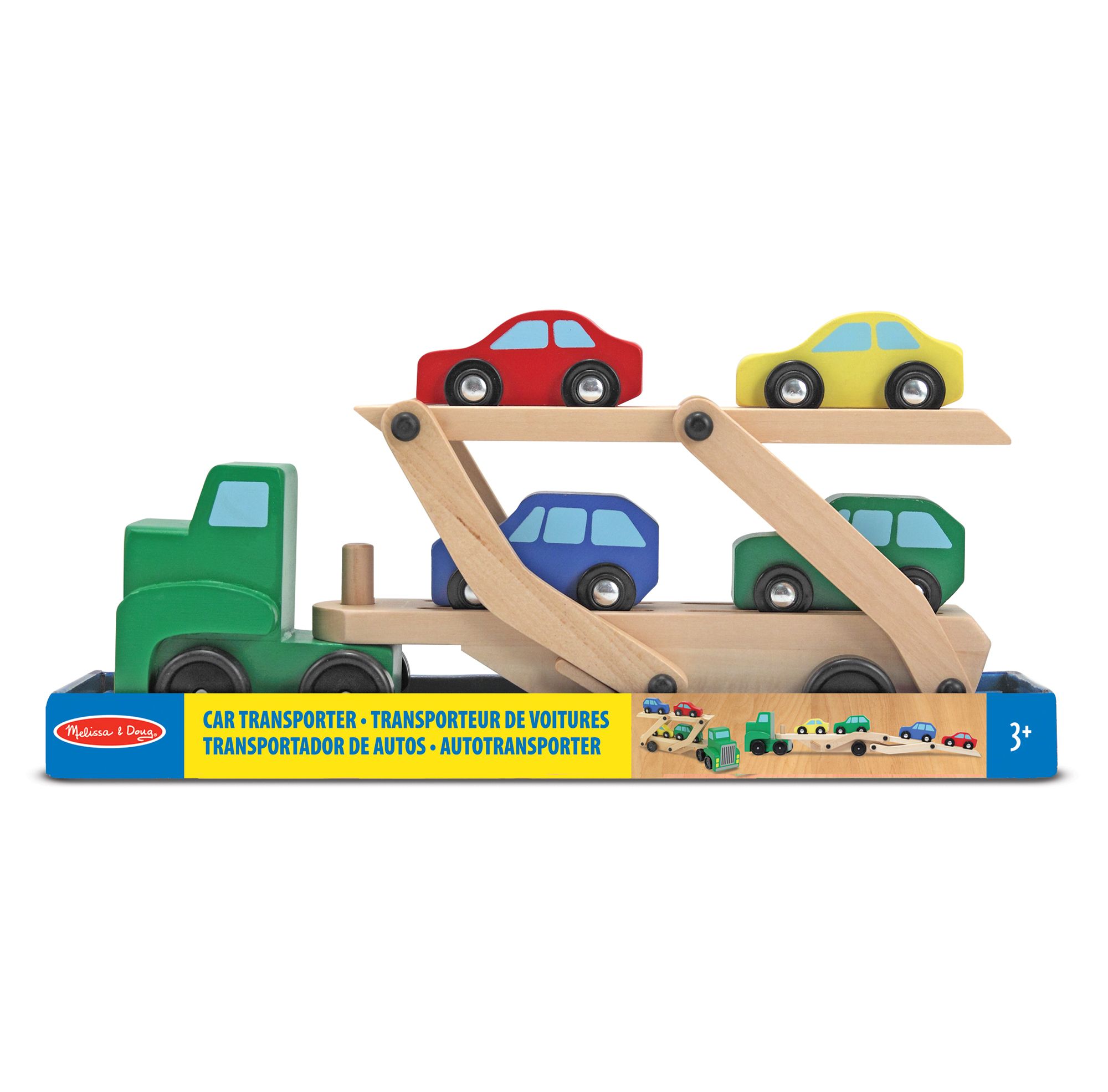 Vegaoo Melissa & Doug Houten Auto oplegger - Multicolour - 3+ jaar