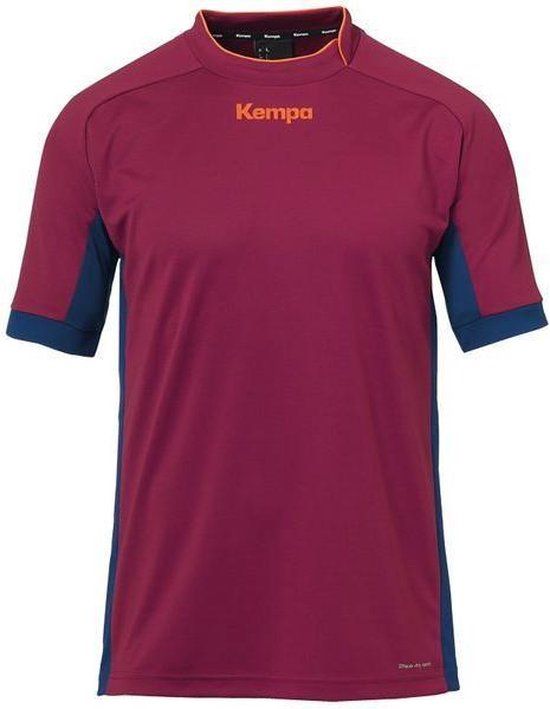 Kempa Prime Shirt Kids - Donker Rood-Diep Blauw Maat S - Mannen - Volleybal