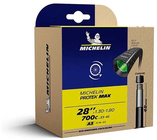 Michelin A3 Protek Max Schrader 48mm Binnenband Zilver 700C / 33-46