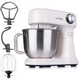 Merkloos Keukenmachine mixer deegmachine - 5 liter - 1500 W - 12 snelheden - Beige