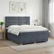 vidaXL Boxspringbed met matras Donkergrijs 140 x 200 cm Fluweel