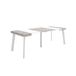 Skraut Home Uittrekbare Consoletafel Eettafel 220cm Wit/Cement