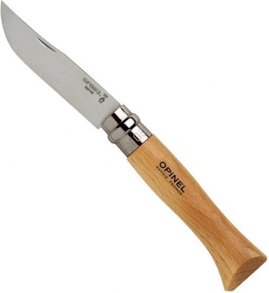 Opinel zakmes no. 8 - RVS - Hout - 85 mm - Beukenhout