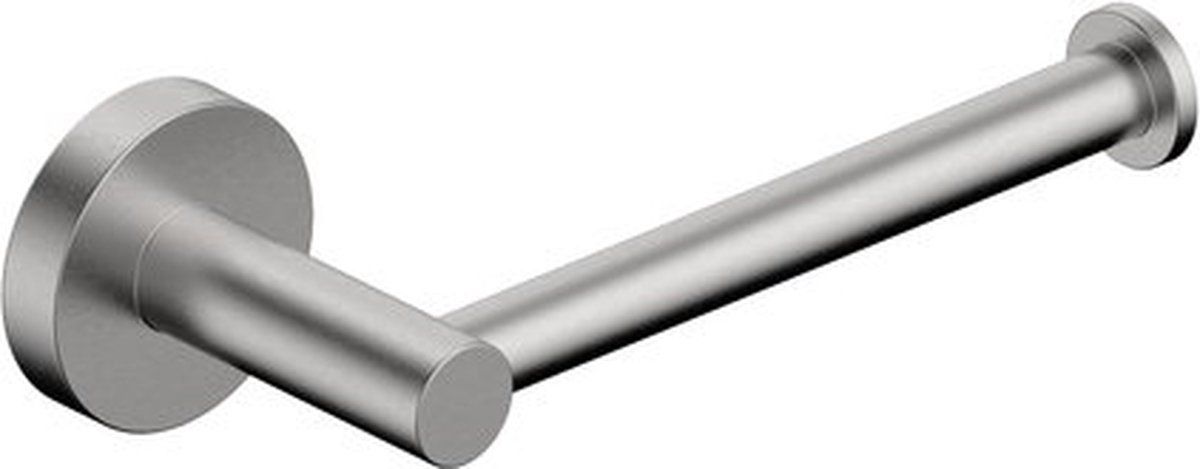 FortiFura Calvi toiletrolhouder - Zonder klep - Rond - Geborsteld RVS