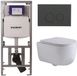 Geberit QeramiQ Dely Swirl Toiletset - Hangend toilet - Keramiek - Mat wit