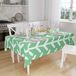 Bonamaison Tafelkleed, Anti-Mold, Sneldrogend, Waterdicht, 100% Polyester Tafellaken, Petroleum Groen, Wit, 140 x 160 Cm