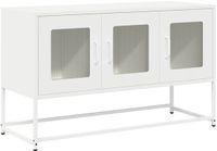 vidaXL Tv-meubel 100,5x39x60,5 cm koudgewalst staal wit