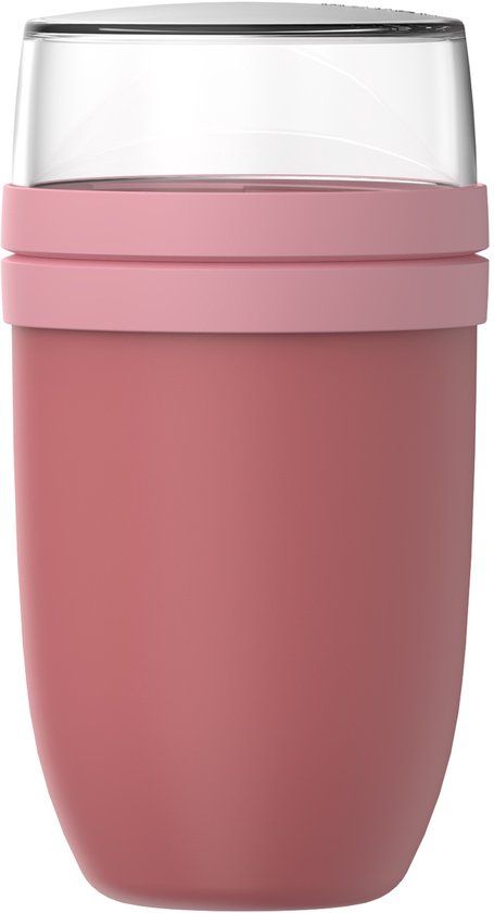Mepal Lunchpot XL Ellipse - 750 + 300 ml - Yoghurtbeker en Mueslibeker to go - Vivid Mauve