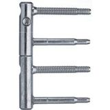 SFS Intec Anuba 3-DIM paumelle taille 15 hauteur de paumelle 112 mm boulon 60 mm acier zingué argent