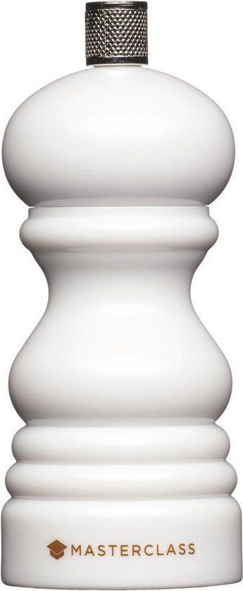 Kitchencraft Masterclass Zout- Of Pepermolen - Wit - 12.5 cm