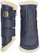 Imperial Riding IRH Classic beenkappen, zachte voering van imitatiebont en elastische klittenbandsluitingen, glitter-hoefijzerlogo, luxe beenbescherming voor training en dagelijks gebruik, marineblauw
