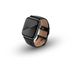 JT Berlin Charlie bracelet de montre pour Apple Watch 49 mm/45 mm/44 mm/42 mm bracelet en cuir [Watch Ultra, Watch SE, Serie 8/7 / 6/5 / 4/3 / 2/1, boucle en aluminium] noir/gris