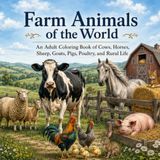 Farm Animals of the World: An Adult Grayscale Coloring Book