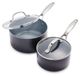 Saine set de poêles à frire en céramique de 16 et 20 cm