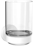 Emco Ronde glazen standaard, kristalglas, wit