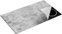 Chefcare Inductie Beschermer Abstracte Kunst - Grijze Cement - Zwart Wit - 91,6x52,7 cm - Inductie Mat