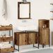 Maison Exclusive - Ensemble d'accessoires de salle de bain, modèle mural, 2 pièces, marron, composite bois