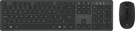 Conceptronic ORAZIO01PT Toetsenbord Inclusief Muis Kantoor RF Draadloos QWERTY Portugees Zwart