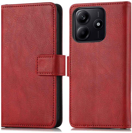 imoshion Luxe Bookcase - Rood - Geschikt voor Xiaomi Redmi Note 14 5G
