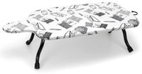 Table de repassage compacte avec pieds pliables et housse en coton