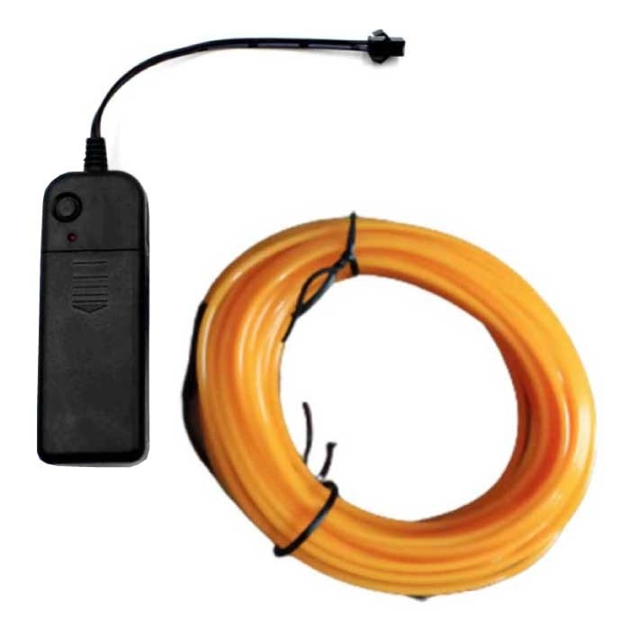 YJHSMT Neon LED Strip 2 Meter - Flexibele Verlichting Tube met AA Batterij Adapter Waterdicht Oranje