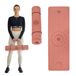 TREXO Yogamat, rood, 183 x 61 cm, 6 mm dik, ecologisch TPE, antislip