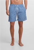 Urban Classics Pattern Zwemshorts Heren Blauw XL
