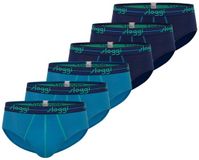sloggi Heren Slip 6 Pack Start Donkerblauw/Blauw Katoen/Elastaan Maat XL