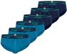 sloggi Heren Slip 6 Pack Start Donkerblauw/Blauw Katoen/Elastaan Maat XL