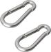 ProPlus Mousqueton - Inox - 5 x 50 mm - Chrome - 2 pièces