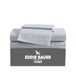 Eddie Bauer Queensize lakens, perkal-katoenen beddengoedset, marineblauw-groen gestreept (Ticking Stripe Navy/Green)
