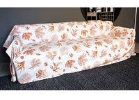 BIANCHERIAWEB Sprei van 100% katoen, gemaakt in Italië, plaid of sprei voor tweepersoonsbed, patroon koraal oranje